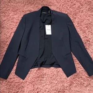 Navy Blue Theory Form Fitting Blazer